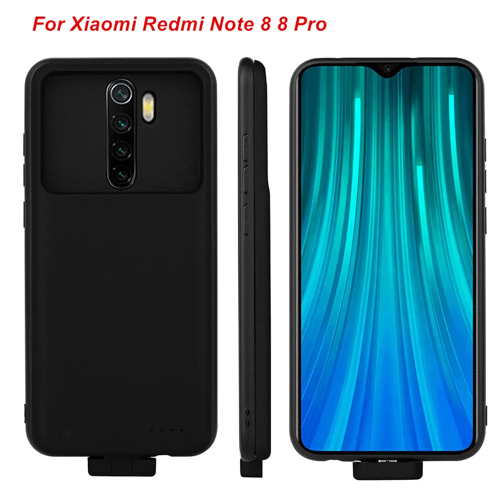 Чехол с аккумулятором для Xiaomi Redmi Note 8 Pro чехол умным зарядным устройством |