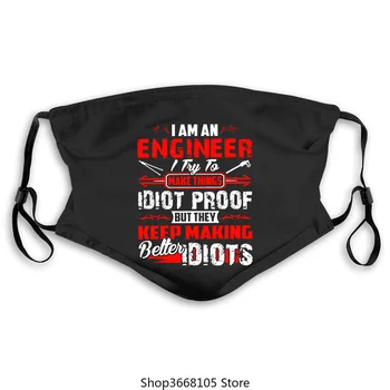 

I Am An Engineer Funny mask 100% Cotton Tops cartoond Men maskss Round Neck Novelty Printed Black Humor mask Plus Size-in pm2.5