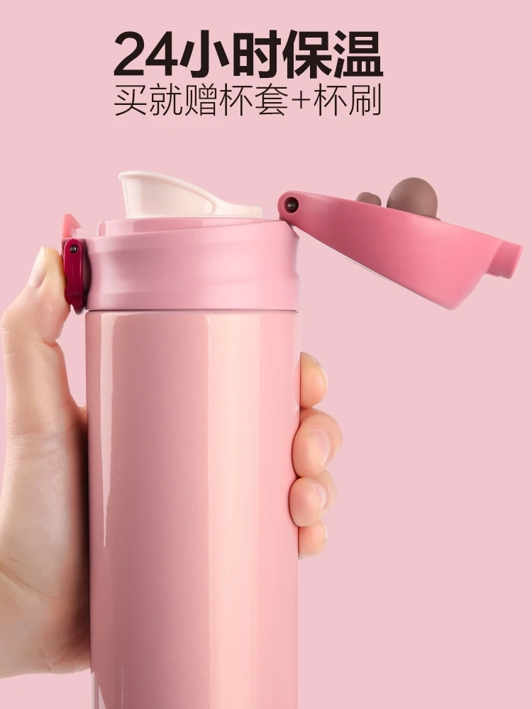 

Insulation Cup Men and Women Couples Stainless Steel Cup Portable Creative Student Cup Bottle Lettering Cup Creative Trend