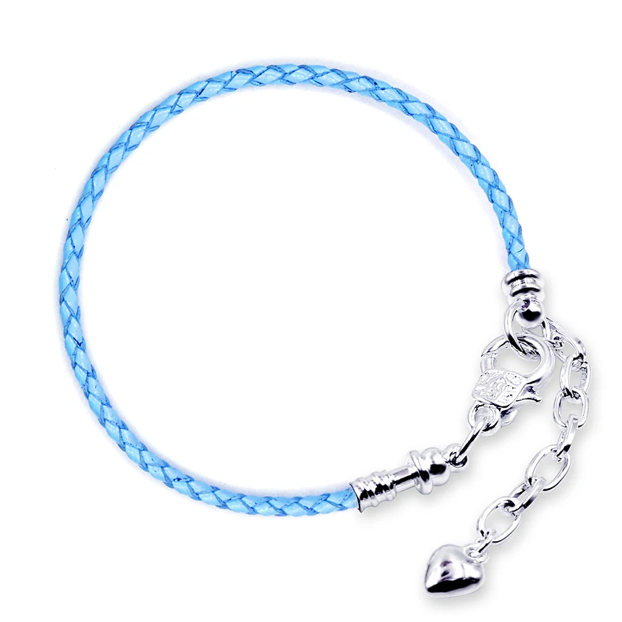 Woven Leather Bracelets 11 Colors Fit Original Diy Beaded Bracelets For Women Men Boy Girls Child Bracelet Kids Jewelry SEIALOY bracelet jewelry