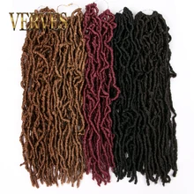 VERVES искусственные локоны в стиле Crochet плетеные волосы 16 дюймов 20 корней/упаковка, афро Локи твист Омбре синтетические плетеные волосы для наращивания блонд черный