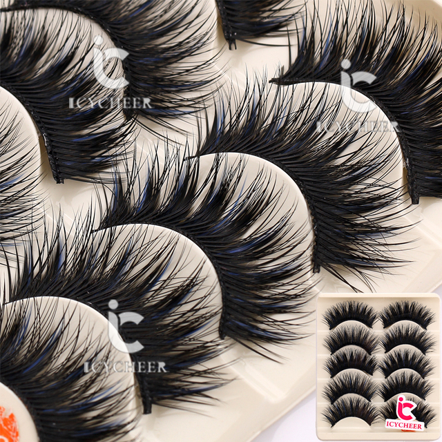 Makeup Thick Long Eye Lashes Handmade Mixed Mink False Eyelashes Dolls Handmade Soft Full Strip Lashes