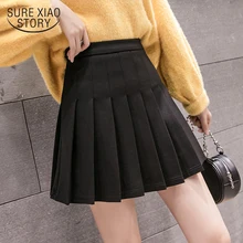 Faldas mujer moda юбки женские s мини юбки женские модные зимние повседневные плиссированные юбки с высокой талией 7745 50
