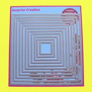 

Large cutting dies dashing Square Scrapbook Cardmaking Paper Craft DIY Metal Stencil Surprise Creation dies
