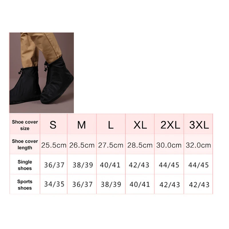 Shoe Covers Men Women Waterproof Outdoor Protectors Non Slip Shoe Cover Travel Accessories Thickening Elastic Foot Wear Rain Boots Reusable