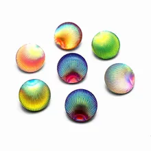 Gran oferta 10 unids/lote de resina de 18mm de colores de la cáscara del botón de presión Chemas de ajuste DIY jengibre Snap pulsera collar de la joyería(China)