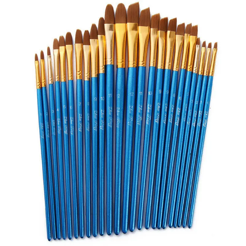 

12PCS Artist Paint Brushes Set Art Painting Supplies Oil Paintings Craft Art Model Paint By Number Pen Brushes