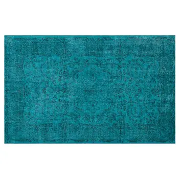

Handmade Turquoise Vintage Overdyed Turkish Area Rug 174x279 Cm-5'9''X9'2''