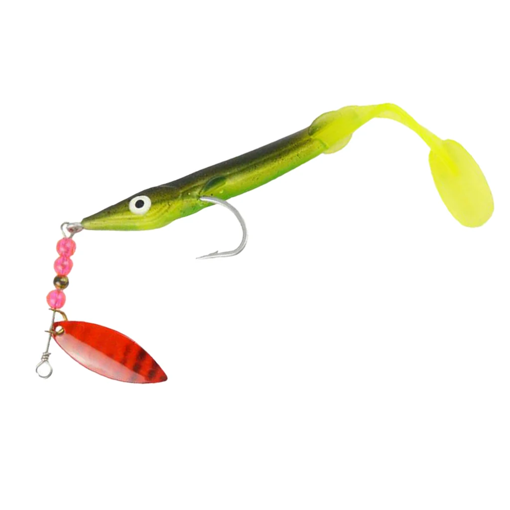 1 Piec Eye Lure T Tail Soft Fishing with Single Hook Tackle | Спорт и развлечения