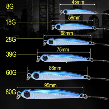 

Fishing lure big eyes 10pcs lot Metal Hard fish bait Sea Jigging 10g 45mm 20g 6cm 30g 7cm 40g 7.5cm Winter Ice minnow luminous