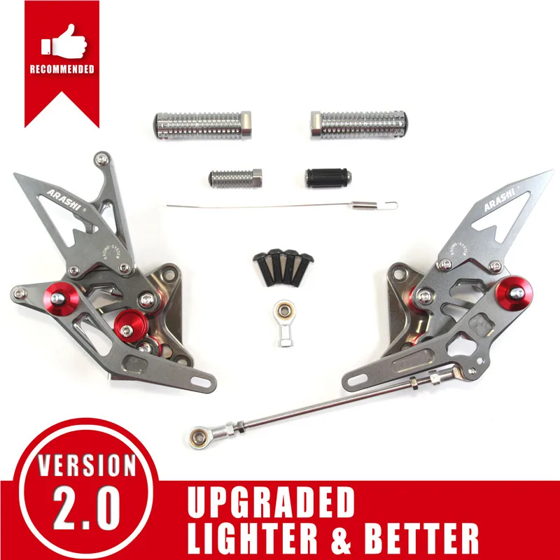Араши для SUZUKI GSXR1300 Hayabusa 1999-2001 2002 2003 2004 2005 2006 2007 ЧПУ Rider Rearset Регулируемые подножки - Цвет: Gray