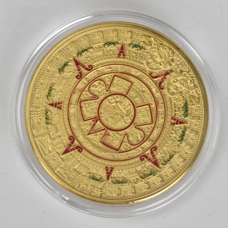 

Gold/Silver coin Mayan Aztec Prophecy Calendar Souvenir Commemorative coin Gift