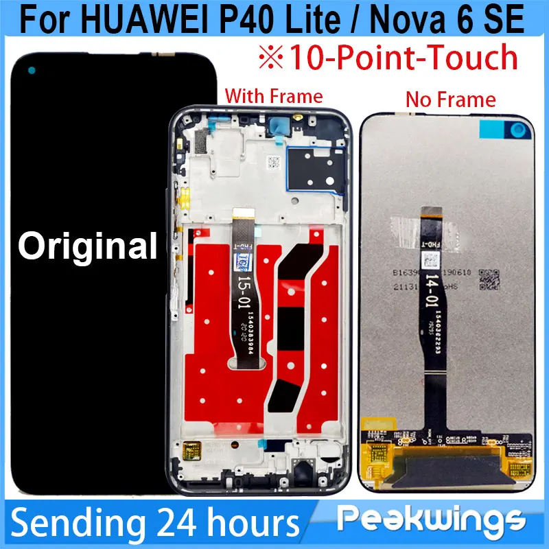 Оригинальный ЖК дисплей 6 4 дюйма для Huawei p40 lite P40 liteTouch дигитайзер в сборе nova