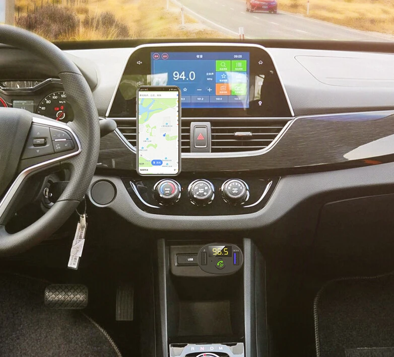 Автомобильный MP3-плеер Bluetooth комплект USB музыкальный fm-передатчик Hands free lcd прикуриватель QC 3,0 зарядное устройство напряжение авто аксессуары