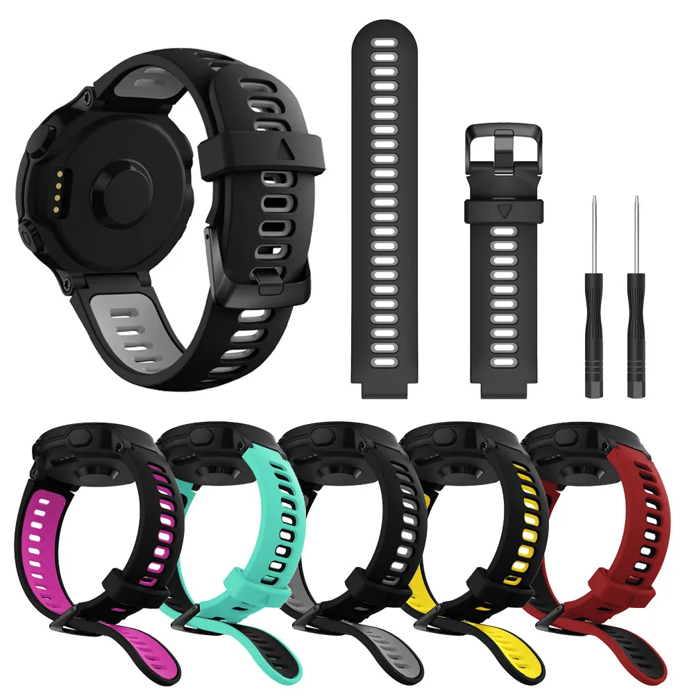 Силиконовый спортивный ремешок для наручных часов для Garmin Forerunner 735XT ремешок для часов заменить Garmin Forerunner 230/235/620/630/735XT группа