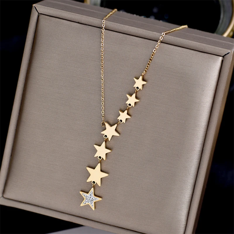 Stars Zircon Necklace For Women