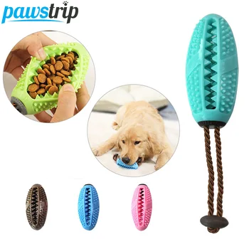 

Interactive Rubber Dog Toy Ball Puppy Chew Toy Dog Food Dispenser Bite-Resistant Cleaning Teeth Pet Training Ball Toys For Dogs