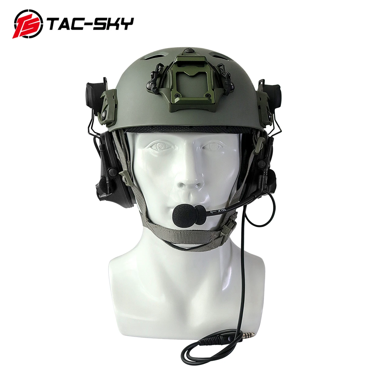 TAC-SKY COMTAC III шлем БЫСТРЫЙ рельсовый кронштейн версия силиконовый наушник версия шумоподавление звукосниматель гарнитура-BK