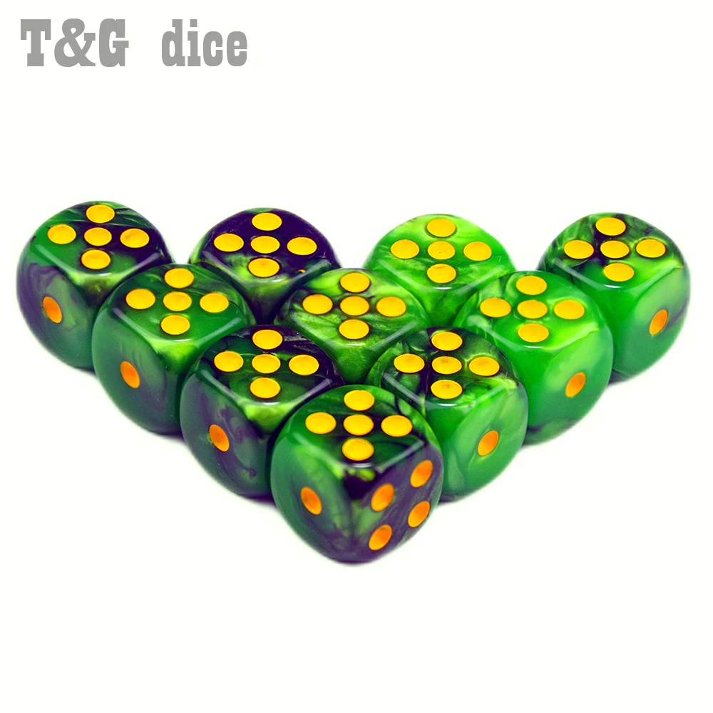 Высококачественная Настольная мини игра T & G 10 шт. Φ 12 мм D6 стандартная для