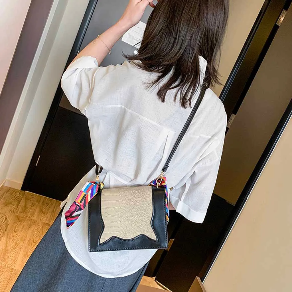 Simple Women Handbangs Ladies Women's Hasp Shoulder Messenger Bag Scarf Colorful Handbag Small Square borsa donna | Багаж и сумки