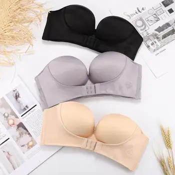 Sexy Invisible Bra Women‘s Underwear Front Closure Push Up Bralette Removable shoulder strap Brassiere For Wedding Gatherings 1