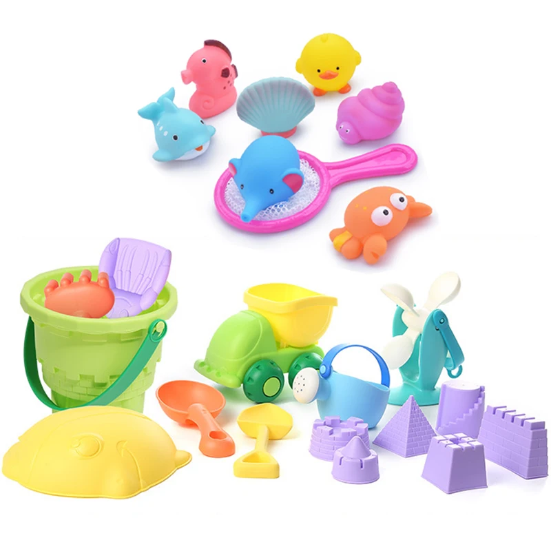 Baby Beach Toys Game Sandbox Play Sand Water Set Cube Soft Plastic Summer Bucket Castle Mould Bath Toy | Игрушки и хобби