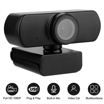 

Full HD 1080P Webcam 2.0 Mega Pixels Autofocus Web Cam for Video Calling Recording Web Camera Free Driver USB Camera