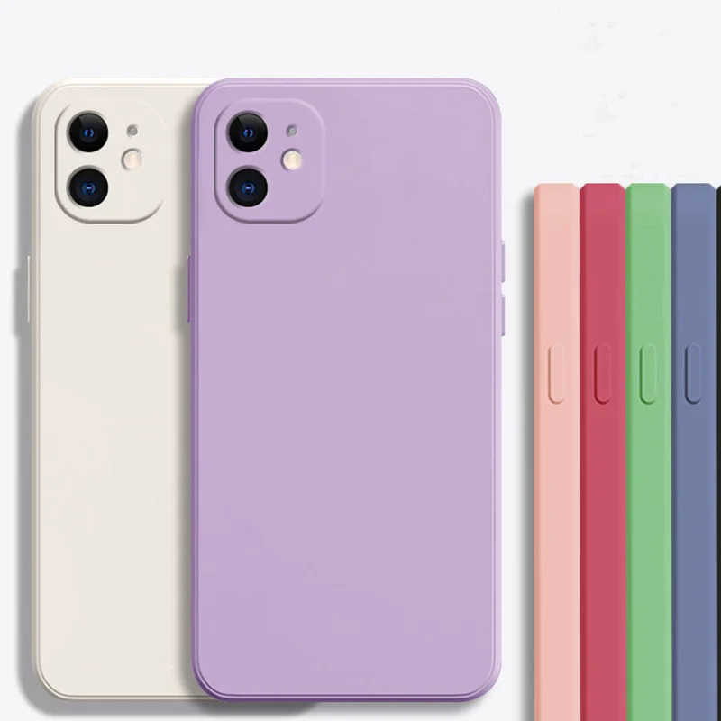Модный силиконовый чехол с квадратной рамкой для телефона Samsung A12 5G A21S A31 4G A32 A72 A52