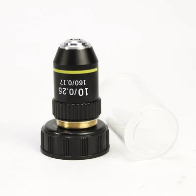 195 Black Achromatic Objective 4X 10X 20X 40X 60X 100X High Quality Microscope Objective Lens RMS 20.2mm Objective Parts