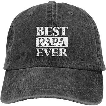 

Best Dad in The World Adjustable Noveity Denim Hat for Women and Men