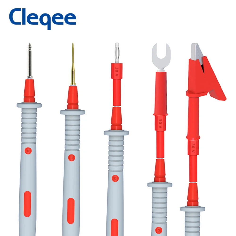 Cleqee Digital Multimeter Probes Replaceable Needles Test Lead Kits Cable Feeler 