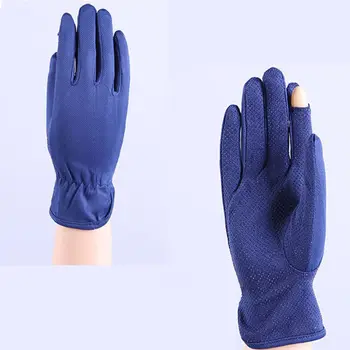 

Girl's UV Protection Mid-long Gloves Anti-Slip Thin Breathable Female Sunscreen Driving Mittens