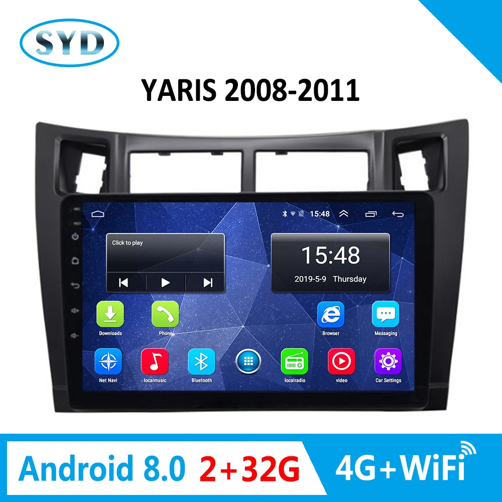 Автомобильное радио для Toyota yaris 2008 2011 dvd плеер авто стерео видео Android 8 0 GPS