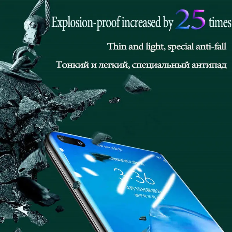 Защитная пленка 100D Гидрогелевая для Huawei P30 Lite Mate 10 20 30 Pro Nova 5t P Smart 2019 не