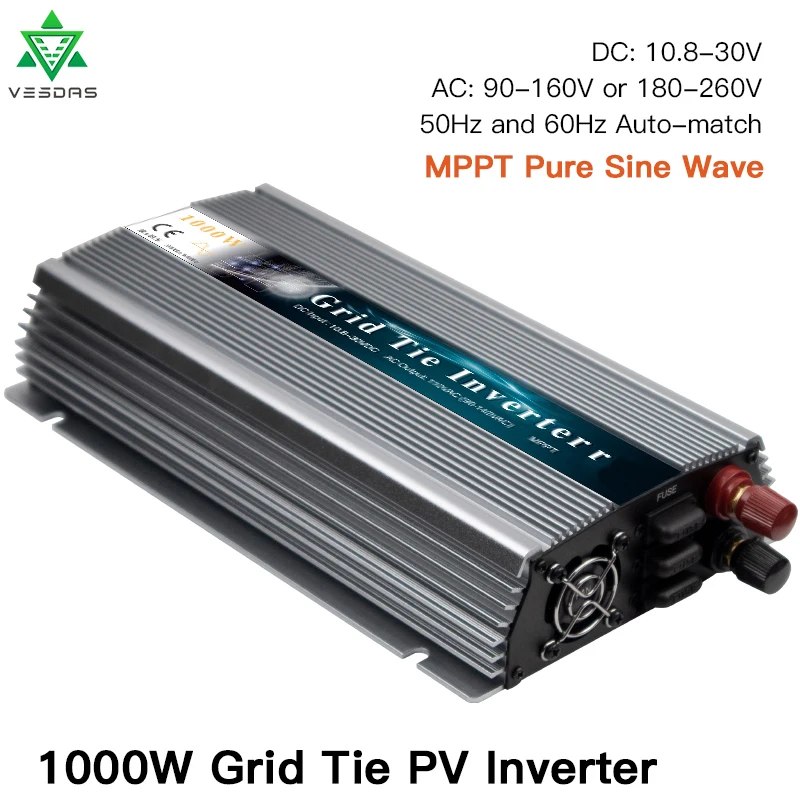 Inversor de Onda dc do Laço da Grade para C.a. Pura para 1000 Mppt Inversor Solar 18 – 36 v 110 220 Micro Senoidal 60 72 Células 1000 w no