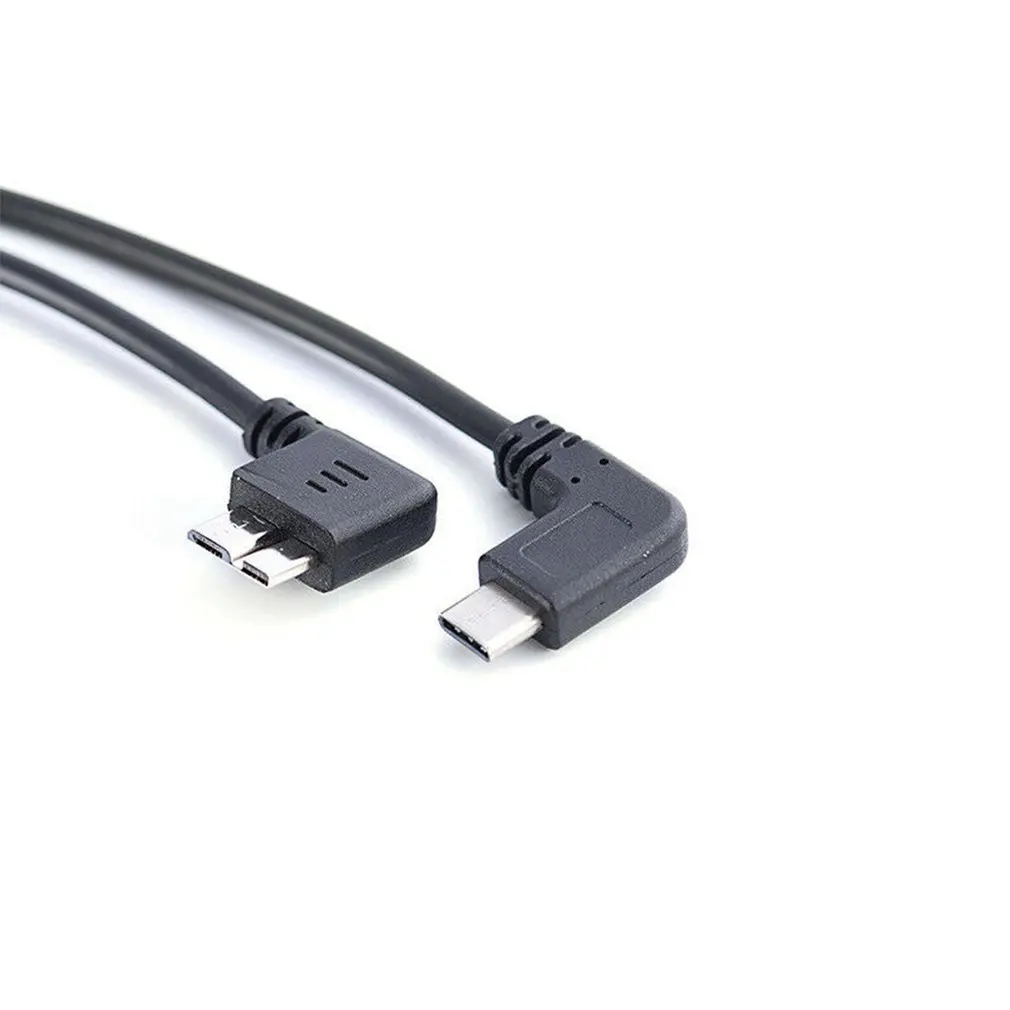 Угол 90 градусов USB3.1 Type C к USB 3 0 Micro B кабель 5 Гбит/с разъем для передачи данных