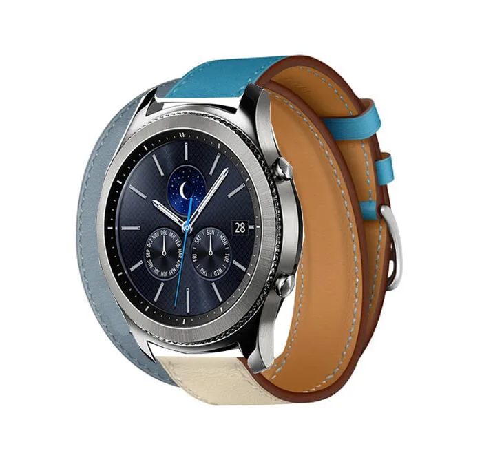 Ремешок для часов amazfit 22 мм 1 2 3 GTR 47 Huawei GT honor magic galaxy watch 46 s3 pebble time Ticwatch S S2 pro кожаный
