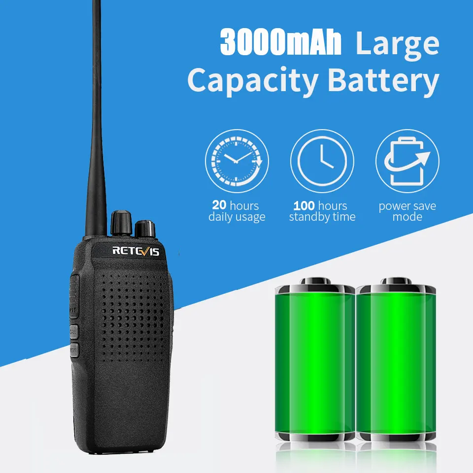 Портативная рация Retevis RT26 высокомощная UHF 3000 мАч VOX двухсторонний