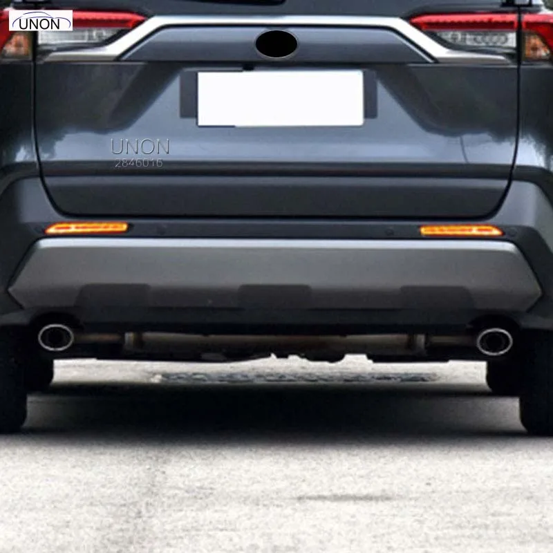 2 шт. для Toyota Rav4 2019 2020 красные черные заднего бампера отражатель светодиодные
