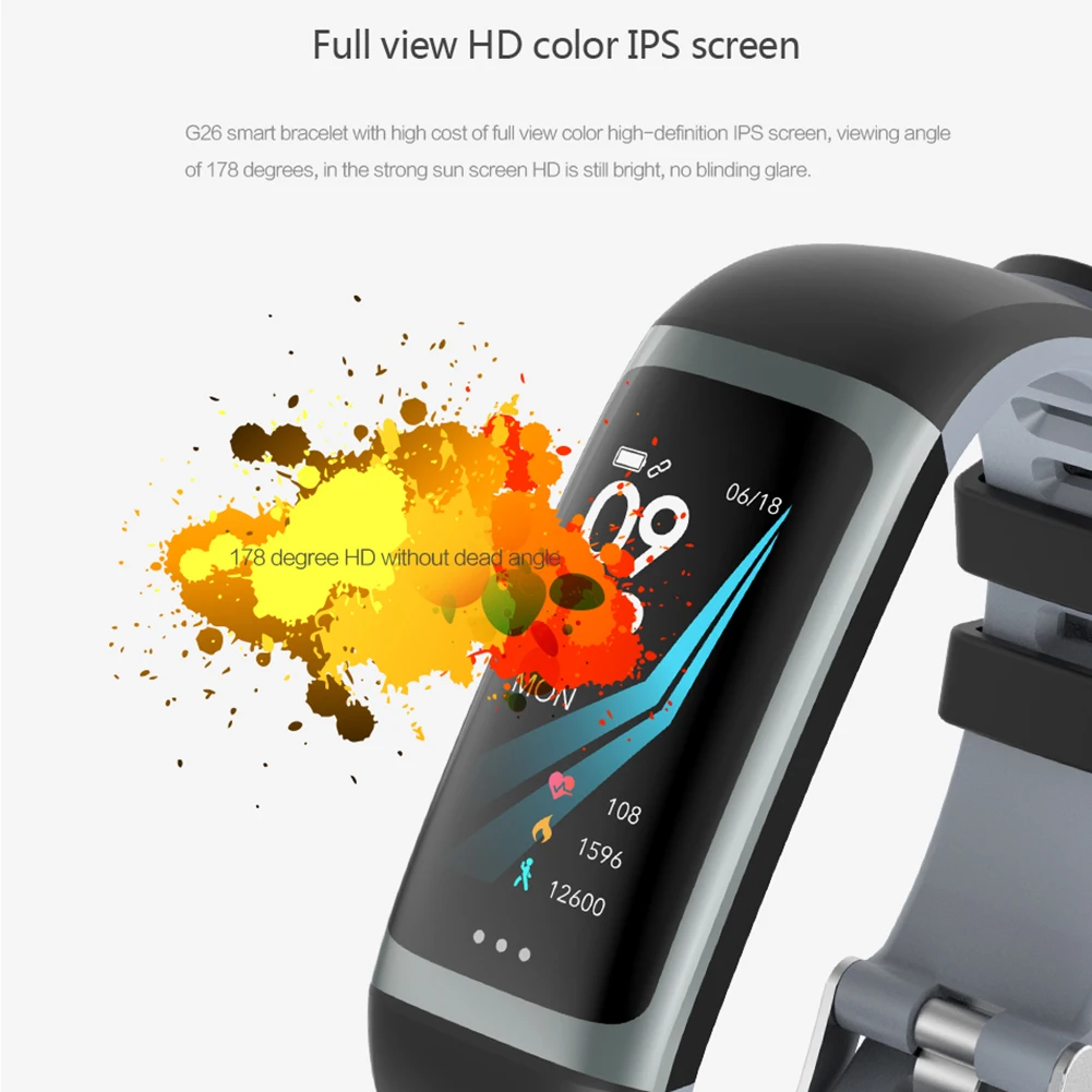 G26 цветной экран Смарт спортивные часы Android IOS Телефон Smartwatch монитор сердечного ритма функции кровяного давления для женщин мужчин малыш