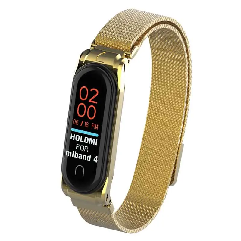Запястье для Xiaomi mi Band 4 3 металлический ремешок фитнес-Браслет Смарт-часы спортивные mi lanese Pulseira Correa пояс для mi band 4 3
