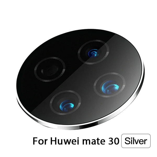 Silver For Mate 30 ACCEZZ Задняя крышка объектива камеры для huawei mate 30/mate 30 Pro круглая Защитная пленка закаленное стекло Защита экрана объектив камеры - Цвет: Silver For Mate 30