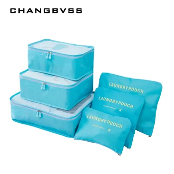 

NEW 6 Pcs/lot Waterproof Travel Storage Bag Set,Travel Bag Organizer,Packing Cube,Clothes Underwear Bra Storage Bags For Travel