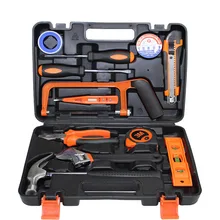 13piece Set Auto Repair Mixed Tool Combination Package Hand Tool Kit with Plastic Toolbox Storage Case   woodworking tools