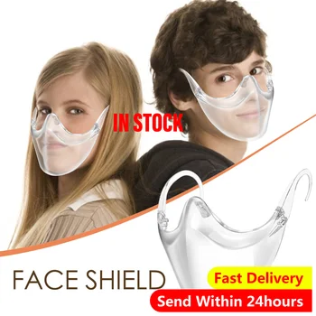 

Transparent Face Shield Durable Mask Windproof Face Shield Combine Plastic Reusable Dustproof Clear Face Mask Mascarilla