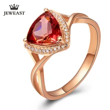 LSZB природный красный турмалин 18 К чистое золото Топ Кольцо женское кольцо формы для женщин женские ювелирные изделия