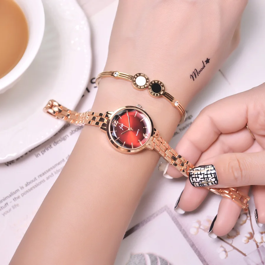 Простые женские модные часы-браслет из нержавеющей стали, роскошные женские кварцевые часы золотого и серебряного цвета, маленькие женские часы, подарки