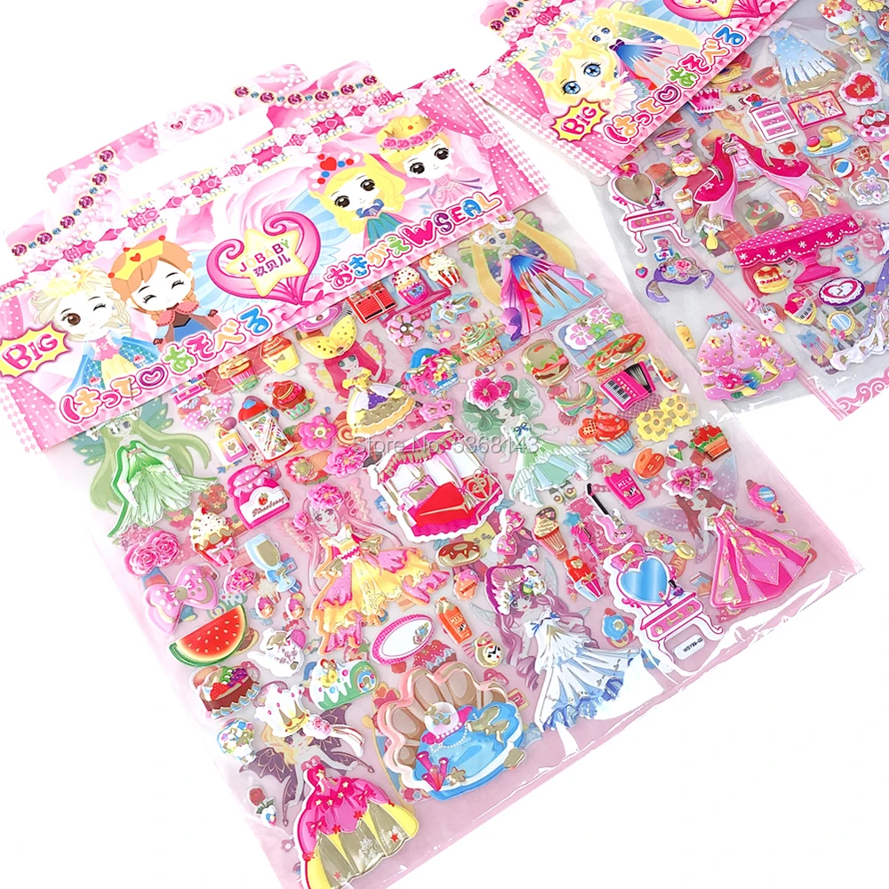 Puffy Stickers Activity SetDress Up, Princess,Mermaid,Dress Up Reusable StickersStickers