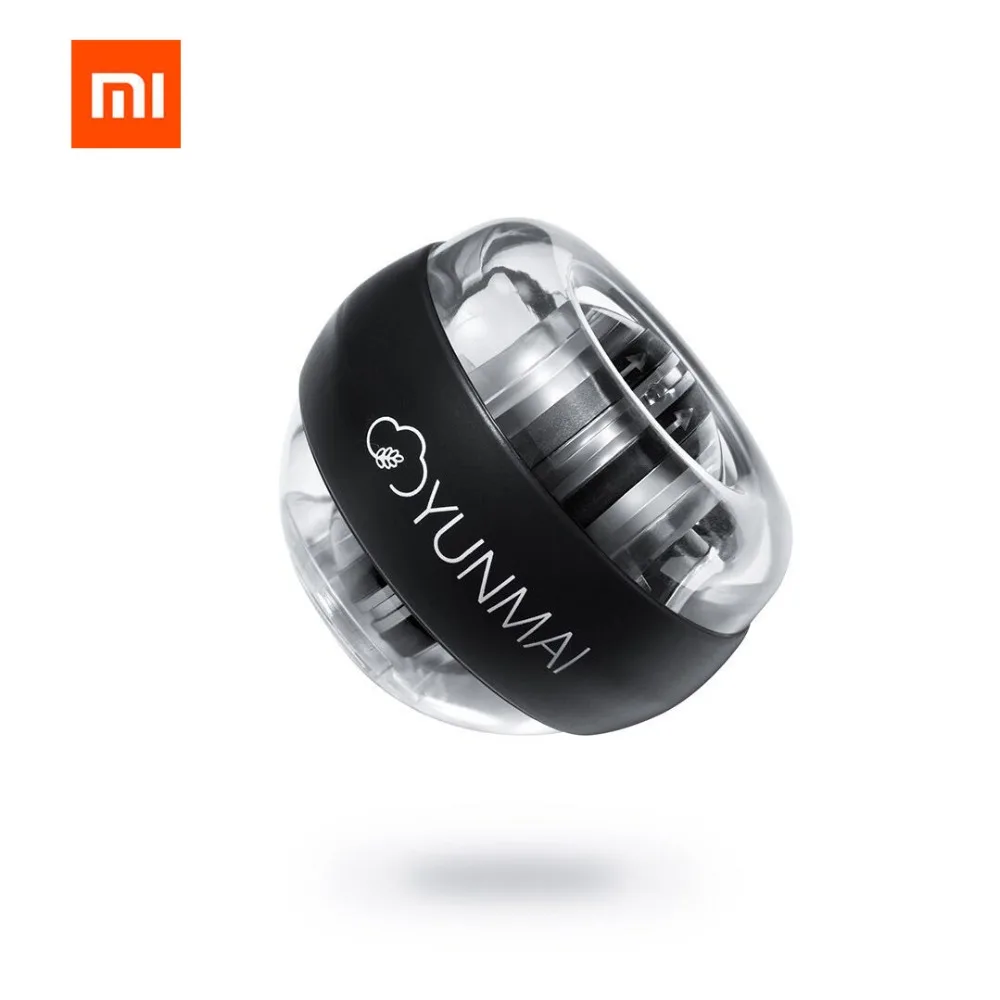 Xiaomi Mijia YunMai power ball кистевой тренировочный аппарат мощный кистевой Мяч Тренажер гироскоп со светодиодом мяч необходимый Спиннер-Антистресс игрушка - Цвет: Black