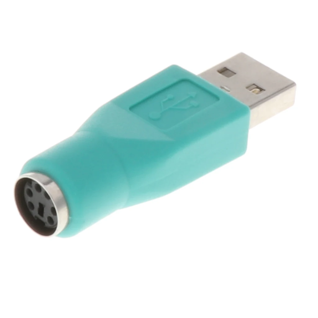 USB Male to Mini PS/2 Female Keyboard Mouse Adapter M/F Converter Port for PC Computer